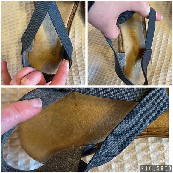 Riker Navy Boho Blue Beaded Detail Regina Heeled Sling Back Comfort Sandals S 39 - Picture 8 of 8